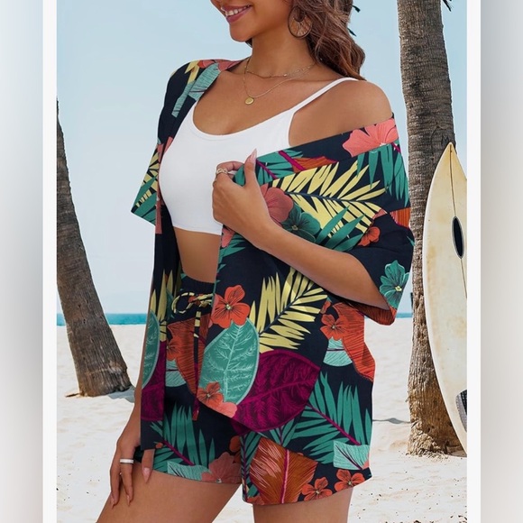 Kimono 2 Piece Floral Set - Picture 2 of 8